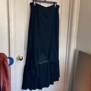 Black button down High Low skirt